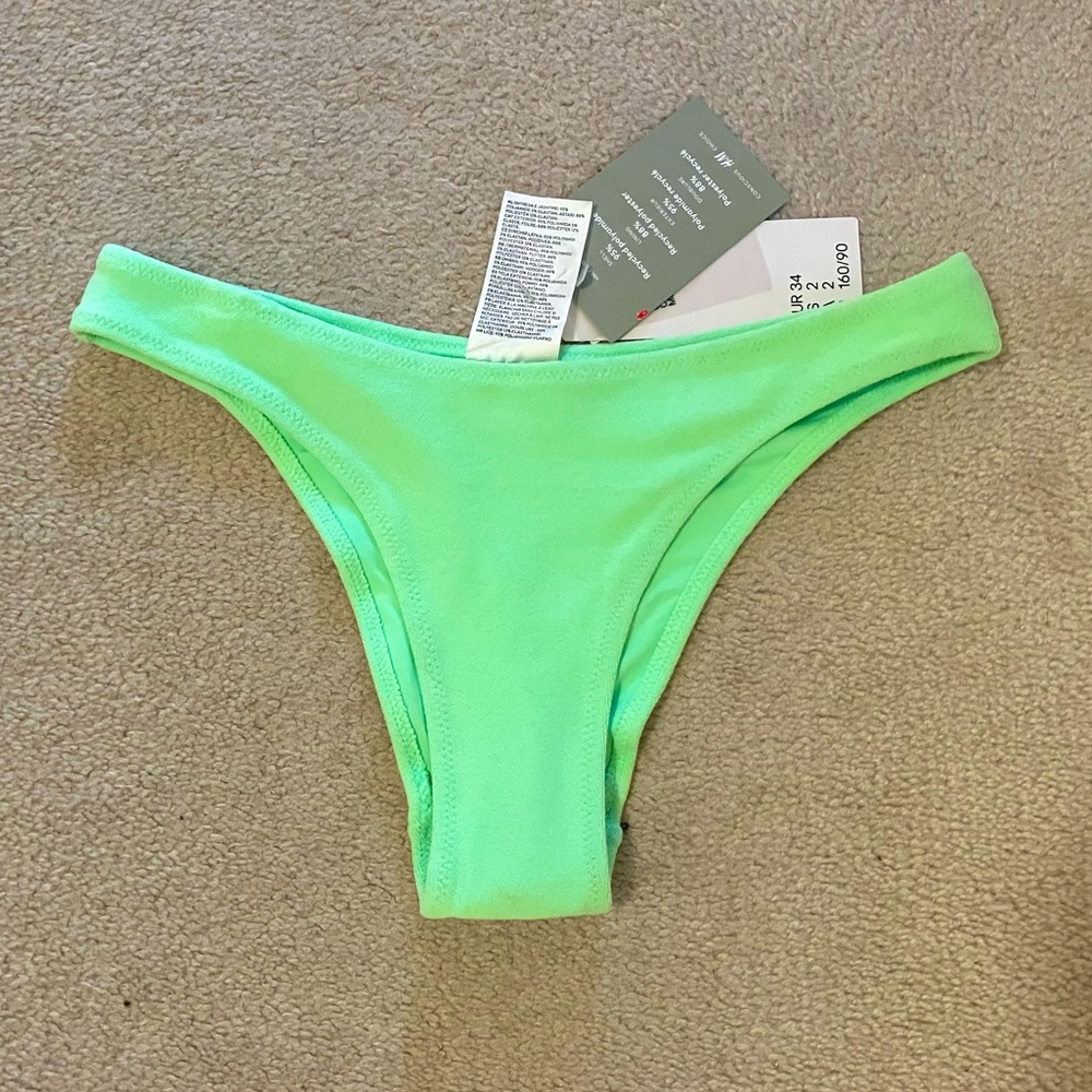NWT bright green bikini bottoms, 2.